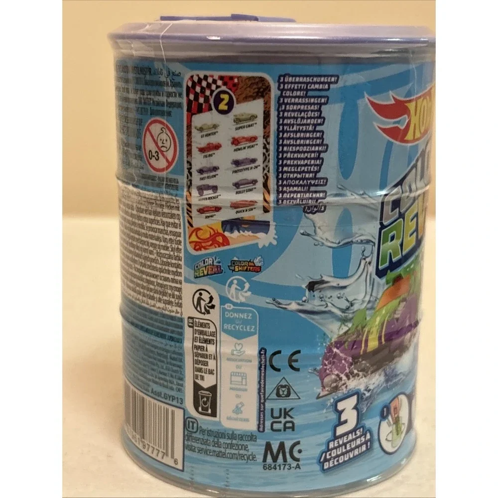 Hot Wheels Color Reveal 2-Pack Mystery Cars Canister 1:64 Scale Mattel GYP13